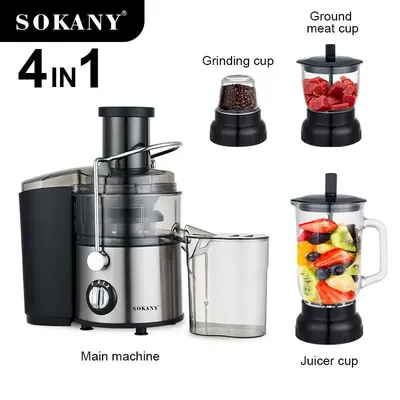 Houselin Juicer Machines,4 in 1 Juicer Extractor Max Power 800W, for Vegetable and Fruit with