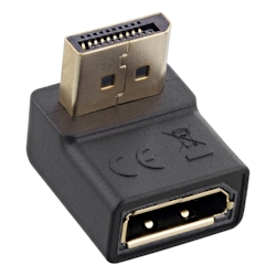 InLine® DisplayPort Adapter, DisplayPort Stecker / Buchse, nach unten gewinkelt Image