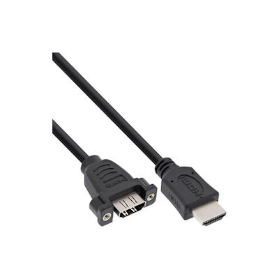 InLine® HDMI 4K2K Adapterkabel zum Einbau, HDMI A Stecker/Buchse, 0,6m Image