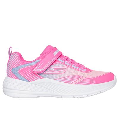 Skechers Girl's Microspec Advance - Oasis Point Sneaker | Size 2.5 | Hot Pink | Synthetic/Textile | Machine Washable