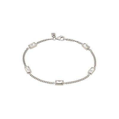 KUZZOI Rechteck Topas Weiß 925 Sterling Silber 21 Herren Image