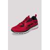 Sneaker CAMP DAVID, Herren, Gr. 41, nautical rot, Textil, Leder, Synthetik, Strukturmuster, casual, Schuhe, mit reflektierendem Logo