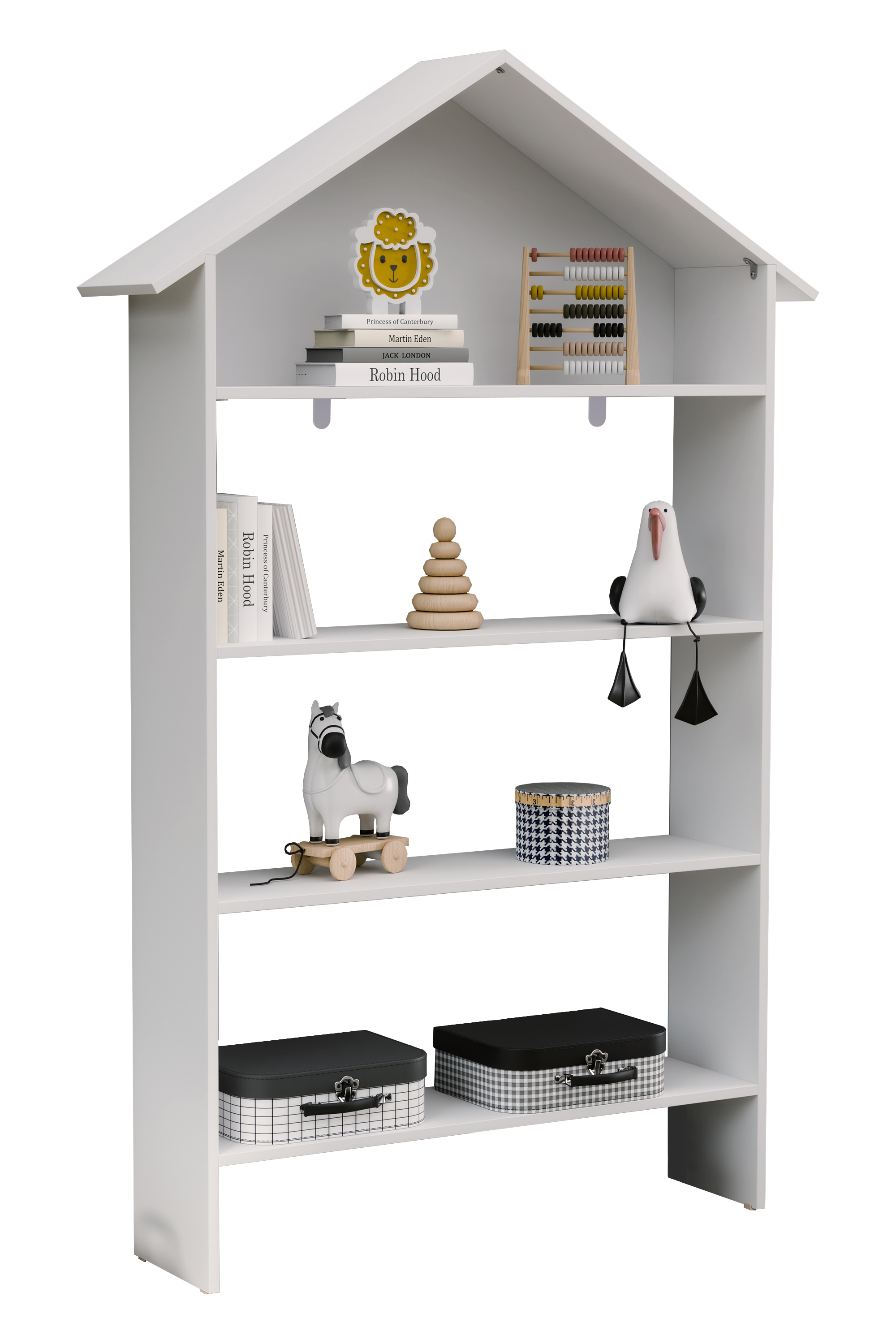 Standregal VCM "Holz Kinderregal Bücherregal Kinder Regal Malusa", weiß, Regale, Standregal