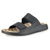 Pantolette ECCO "Cozmo M", Herren, Gr. 48, blau (marine), Nubukleder, sportlich, Schuhe, Sommerschuh, Schlappen, Klettschuh mit dezenten Ziernähten