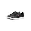 Sneaker TOMMY JEANS "ARCHIVE '98", Herren, Gr. 40, schwarz, Nappaleder, unifarben, sportlich, Schuhe, Freizeitschuh, Streetwear, Halbschuh, Schnürer mit Logoflagge