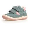 Sneaker NATURINO "GO VL", Kinder, Gr. 28, bunt (mintgrün, rosa), Veloursleder, Nylon, kontrastfarbene Details, sportlich, Schuhe, Freizeitschuh mit Farbeinsatz, Größenschablone zum Download