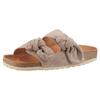 Pantolette VERBENAS "Rain", Damen, Gr. 38, grau (taupe), Veloursleder, klassisch, Schuhe, Sommerschuh, Schlappen, Strandschuh, Hausschuh mit Softfußbett