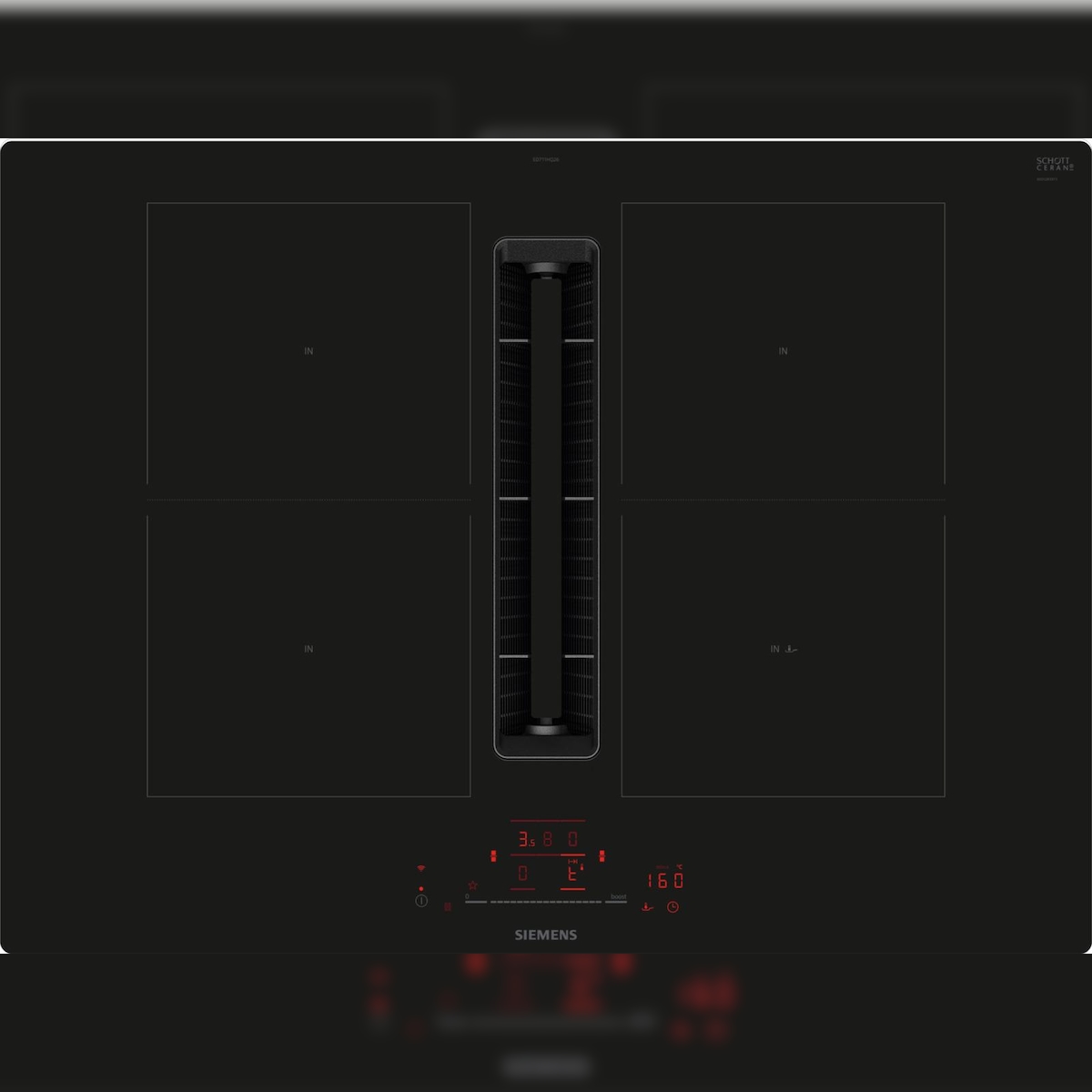 Siemens ED711HGA7, ED711HQ26E + HZ9VDSB2, Kochfeld mit Dunstabzug (Induktion), Flachkanal Image