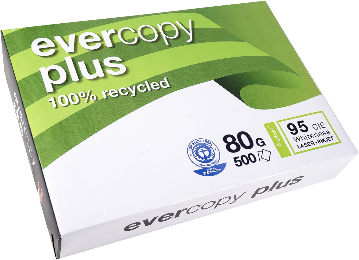 Clairefontaine Multifunktionspapier evercopy plus RC A4 210x297mm 80g/qm weiß VE=5x500 Blatt Image