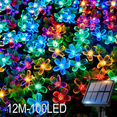TEMU Vibrant Cherry Solar String Lights - 8 , /100 Led Options For Easter, 's Day, Birthdays, Day, And More - Colorful Outdoor Garden Lighting With Solar Charging, Wedding Decorations Image