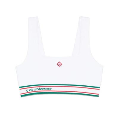 Seamless Sports Bra - White - Casablanca Tops