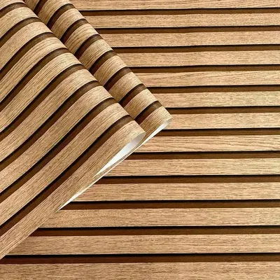 PVC wasserdichte selbstklebende Tapete Wand in Rollen Möbelschränke Vinyl dekorative Folie Holzmaserung Aufkleber für Heimdekoration Image