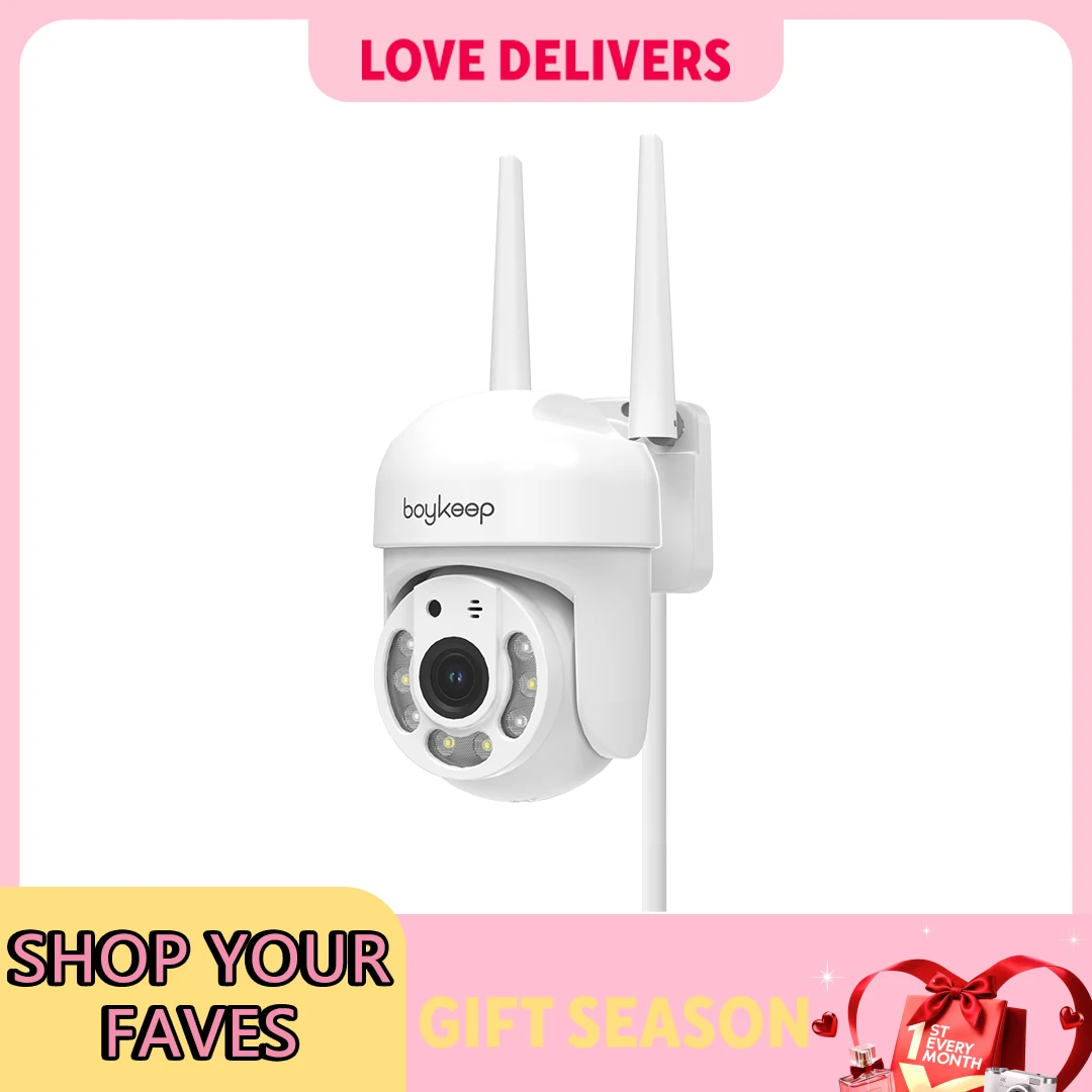 BoyKeep 3MP 2,4 GHz WiFi Outdoor Home Security IP Kamera Automatische Tracking Smart CCTV 24/7 Video Aufnahme Überwachung Kamera Image
