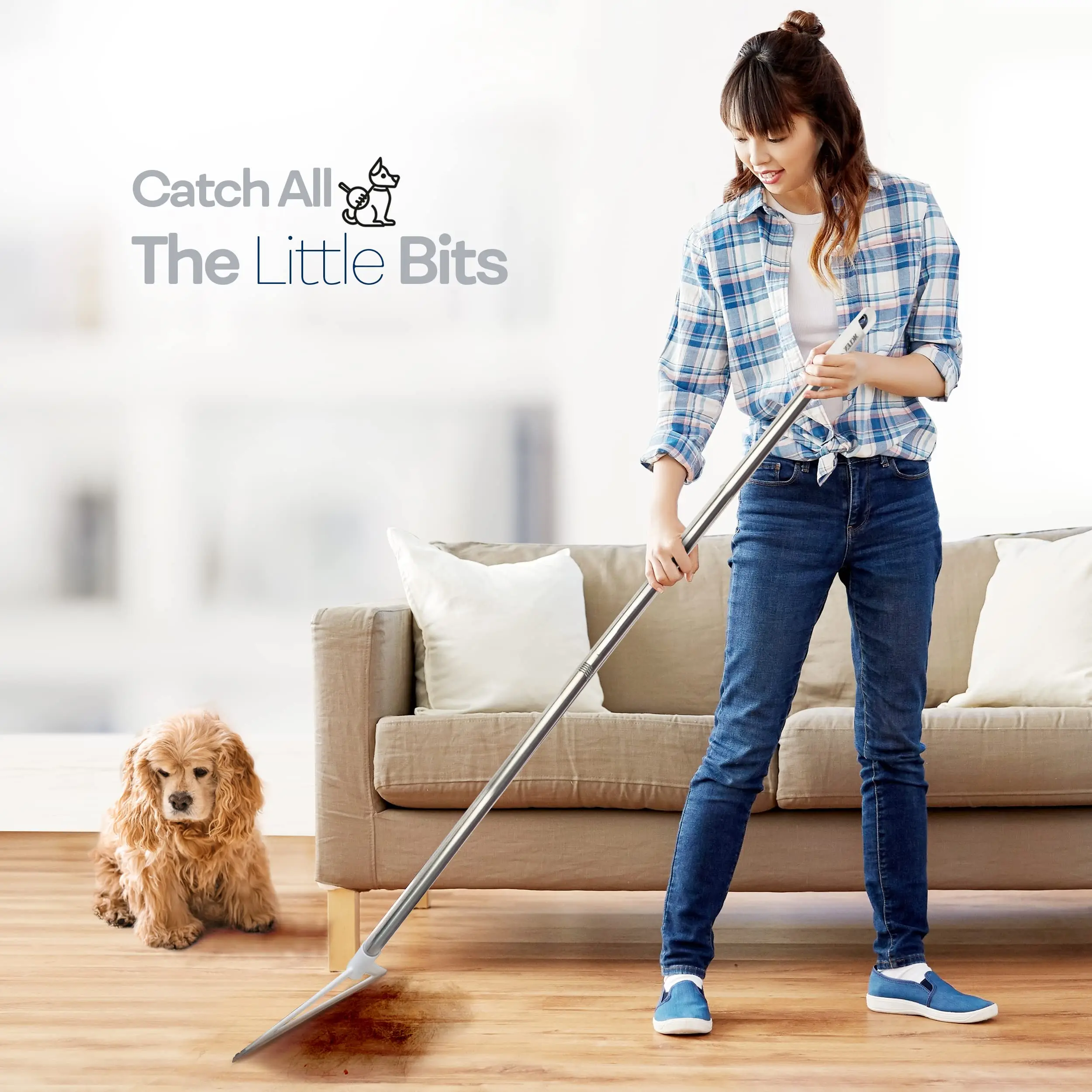 Magischer Silikonbesen, Fenster, Tierhaarentferner, Rakelbesen, Bodenkehrmaschine mit abnehmbarem Kopf, Haushaltsreinigungswerkzeug Image