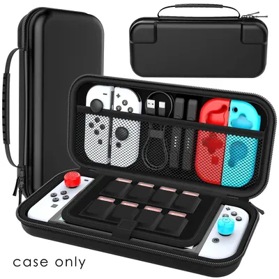 Switch OLED Case Compatible with Nintendo Switch, Nintendo Switch/Switch OLED Carry Case with More