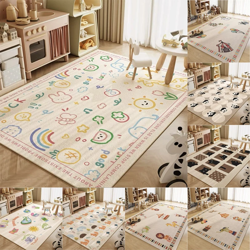 Kinderzimmer Baby Spielen Teppich Wohnzimmer Jungen Mädchen Krabbeln Matte Schlafzimmer Lesen Bereich Cartoon Rutschfeste Matte Küche Dekor