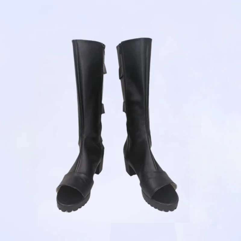 Haruno Sakura Cosplay Stiefel Schwarzes Leder Kostüm Schuhe Jede Größe für Unisex