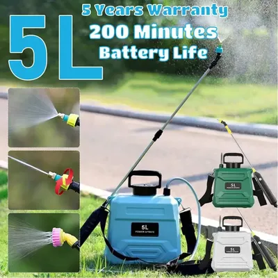 5L Shoulder Pesticide Sprayer Electric Backpack Sprayer USB Rechargeable Garden Water Sprayer Lawn Sprinkler for Glass Cleaning