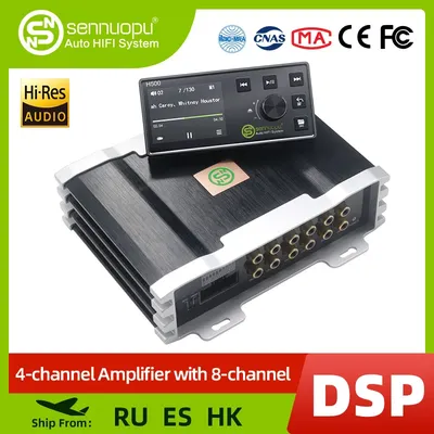 Sennuopu X10B Car Audio 4 Ch Power Amplifier 8 Channel Dsp Processor Bluetooth Amp Equalizer Amplificador Automotivio Sound