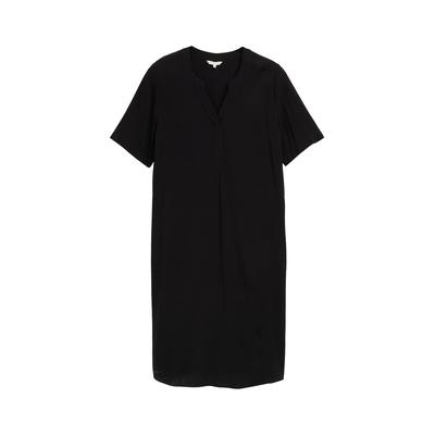 TOM TAILOR Damen Plus Size - Midi-Kleid aus Viskose, schwarz, Uni, Gr. 52 Image