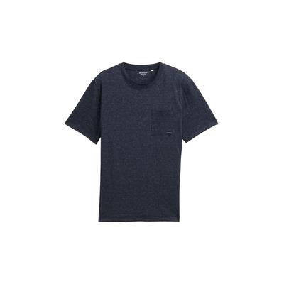 TOM TAILOR Herren T-Shirt mit Brusttasche, blau, Meliert, Gr. M Image