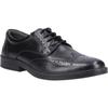 Hush Puppies Nolan Leder Herren Schwarz Brogues Schuhe