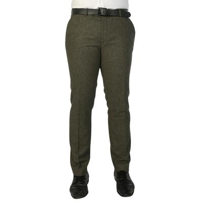 Olivgrüne Herrenhose aus Wollmischung und Tweed Image