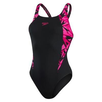 Speedo - "Hyperboom" Badeanzug für Damen (Schwarz/Pink) Image
