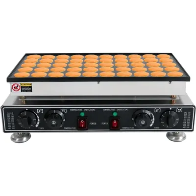 50PCS 1800W Commercial Electric Nonstick Waffle Maker Machine,Countertop Stainless Steel Pancake