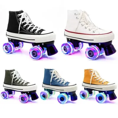 Adult and Children's Double-row Roller Skates Shoes , Breathable and Wear-resistant, Ice Rink ,