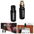 Adattatore per microfono wireless ad alta risoluzione Portata 164 piedi e amplificatore per microfono integrato Adattatore per convertitore per microfono wireless Parti per microfono