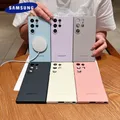Custodia morbida originale in silicone liquido Samsung Galaxy S25 Ultra S24 S23 Plus per copertura protettiva di ricarica wireless magnetica Magsafe