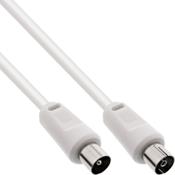 InLine® Antennenkabel, 2x geschirmt, >75dB, weiß, 2m Image