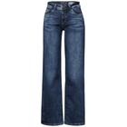 Street One Jeans "Style QR DT" Damen Dark blue washed, Gr. 34-30, Baumwolle, Denim Hosen