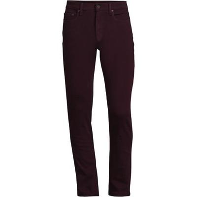 4 Way Stretch Jeans, Slim Fit, Men, size: 33 36, regular, Red, Spandex/Cotton-blend, by Lands' End