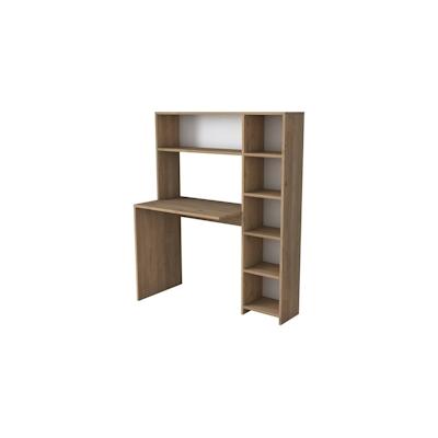Dmora Schreibtisch Dghin, Mehrzweckschreibtisch, Bürotisch für PC, Eckschreibtisch, 113x40h142 cm, Eiche Image