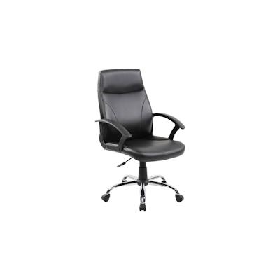 Dmora Bürostuhl Macquarie, Chefsessel mit Armlehnen, Ergonomischer Bürostuhl, Schwarz, 60x59h100/110 cm Image