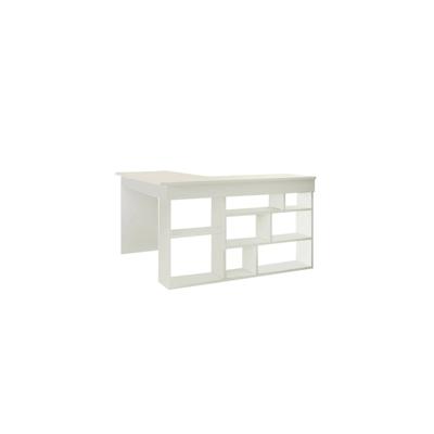 Dmora Schreibtisch Dfavasul, Mehrzweckschreibtisch, Bürotisch für PC, Eckschreibtisch, 129x120h72 cm, Weiß Image
