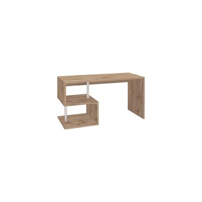 Dmora Schreibtisch Dmorisc, linearer PC-Schreibtisch, Mehrzweck-Bürotisch, 100 % Made in Italy, 140 x 60 x 78 cm, Eiche Image