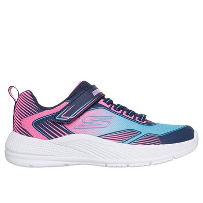 Skechers Girl's Microspec Advance - Oasis Point Sneaker | Size 13.0 | Navy Blue | Synthetic/Textile | Machine Washable