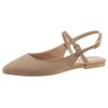 Slingpumps ANISTON SHOES, Damen, Gr. 40, beige (taupe), Textil, Veloursleder, elegant, Schuhe, Flat, Sommerschuh, Riemchensandale - neue KOLLEKTION, schmale Form