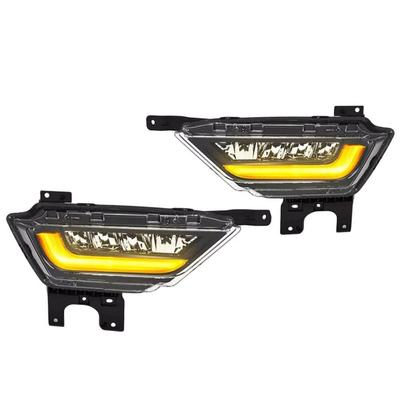 1 Pair LED Car Daytime Running Light, LED Front Bumper Fog Lights, Automobile Front Light Compatible For 2021-2023 F-150 - Black