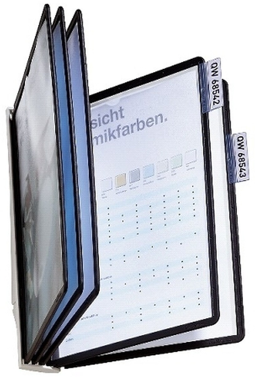 Durable Sichttafelständer Sherpa Display System wall 5 schwarz Packung mit 5 Stück Image