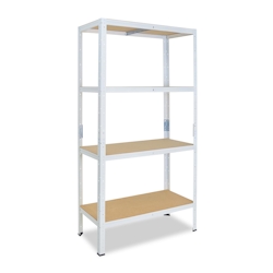 shelfplaza HOME 155x70x40 cm Schwerlastregal in weiß mit 4 Böden und 175 kg Traglast pro Boden Image