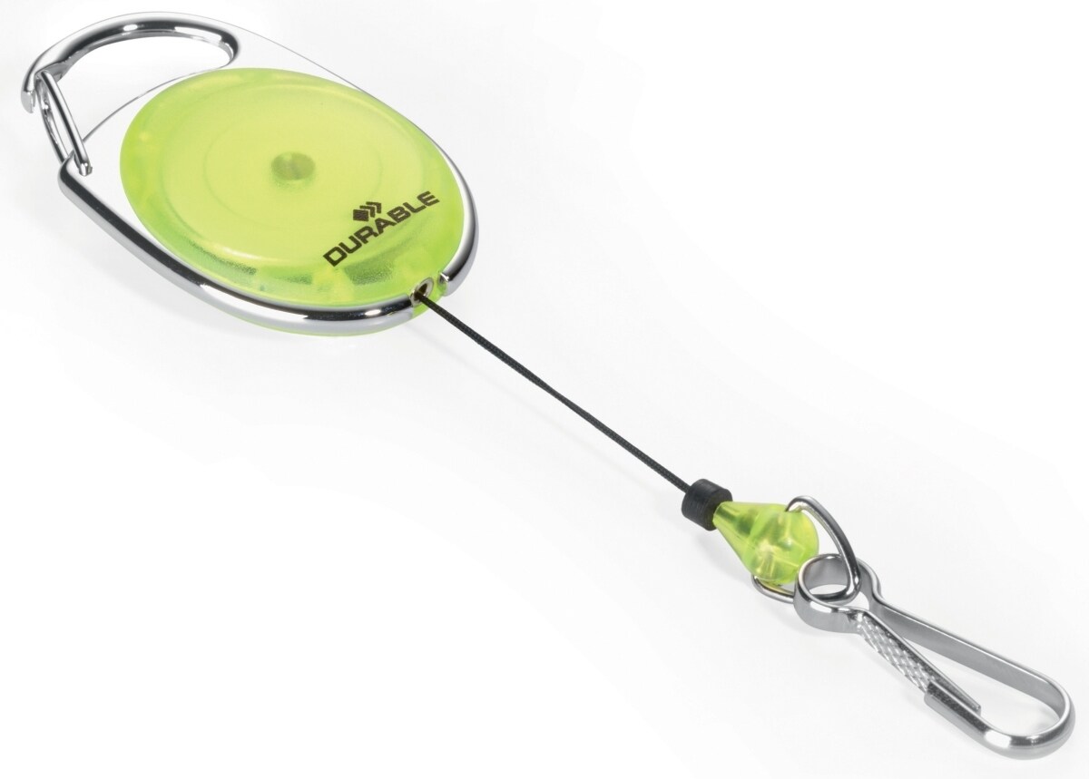 Durable Aufrollmechanismus JoJo Style mit Federhaken 80cm gelb Packung mit 5 Stück Image