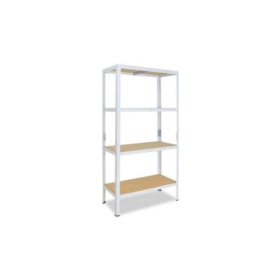shelfplaza HOME 230x100x60 cm Schwerlastregal in weiß mit 4 Böden und 175 kg Traglast pro Boden Image