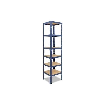 shelfplaza HOME 180x60x60 cm Schwerlastregal in blau mit 6 Böden und 145 kg Traglast pro Boden Image