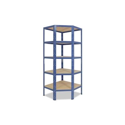 shelfplaza HOME 200x70x40 cm Eckregal in blau mit 5 Böden und 175 kg Traglast pro Boden Image