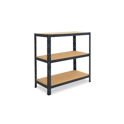 shelfplaza HOME 90x50x30 cm Schwerlastregal in anthrazit mit 3 Böden und 175 kg Traglast pro Boden Image