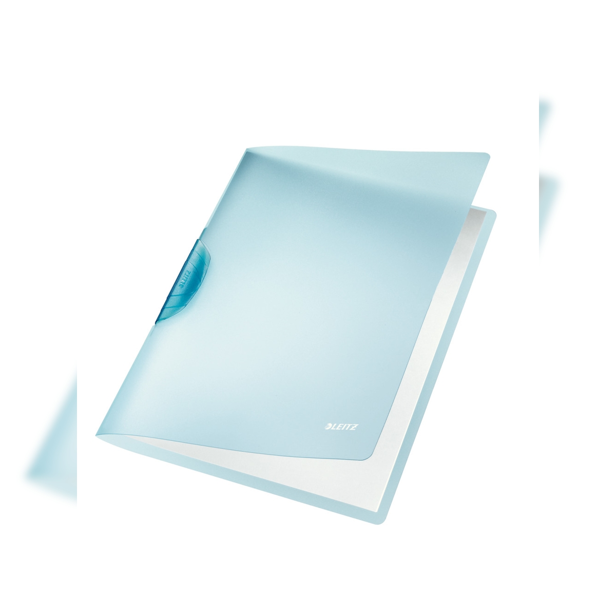 LEITZ Cliphefter ColorClip Rainbow A4 ca. 30 Blatt hellblau Packung mit 6 Stück Image